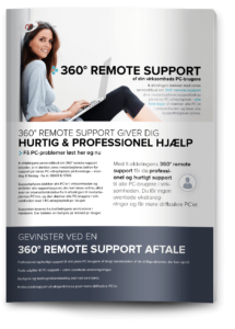 Layout og design af IT Afdelingens produktblad remote support