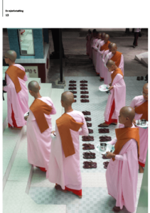 Myanmar munke - layout af magasin