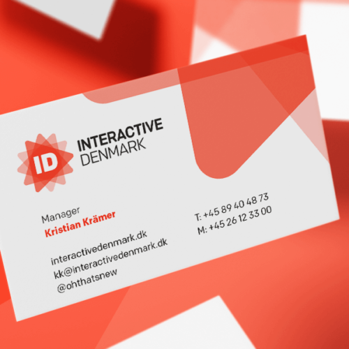 Interactive Denmark, design af visitkort og postkort
