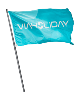 ViaHoliday flag med logo