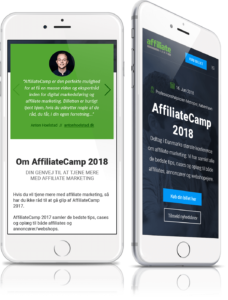 Affiliate Camp web design mobile
