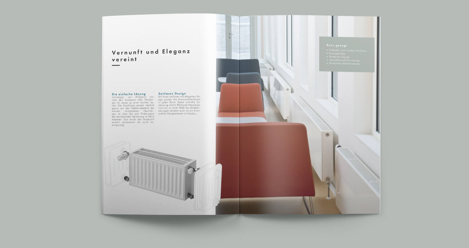 Design af brochure til Hudevad